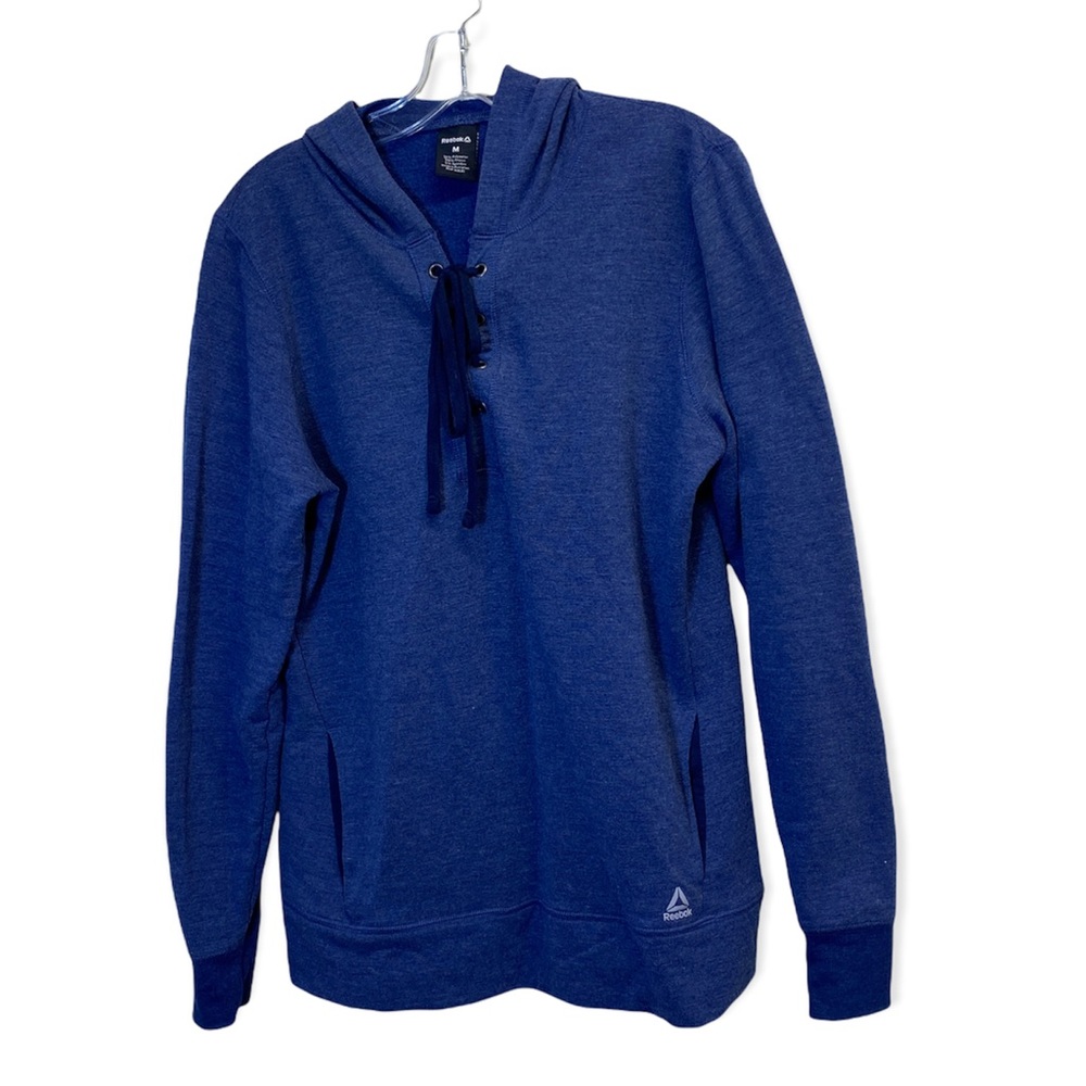 Reebok Blue Pull Over Hoodie Size M